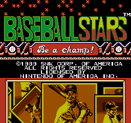 Baseball Stars title screenshot
